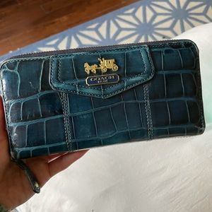 Blue Crocodile Coach Wallet